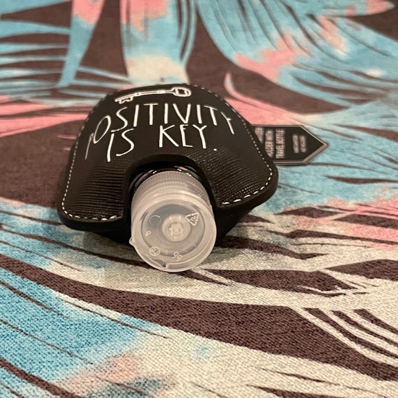 Rae Dunn POSITIVITY IS KEY Hand Sanitizer Holder and Bottle - Picture 5 of 6